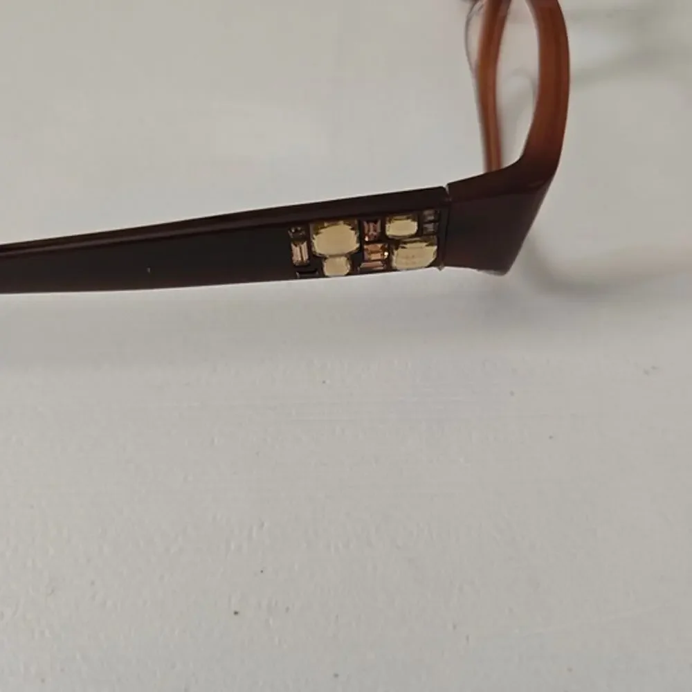 Bebe Affluent BB5057 Smoked Topaz Brown Eyeglasses‎ Frames Embellished
